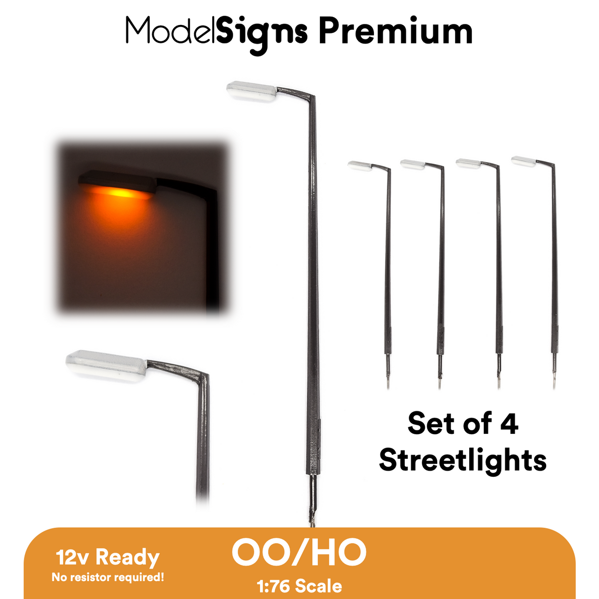New Stock* ModelSigns Premium - 4x OO/HO Classic Concrete Style Stree