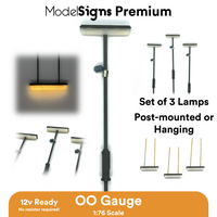 ModelSigns Premium - 3x British Railways Fluorescent Lamp Style Platform Lights
