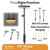 ModelSigns Premium - 3x British Railways Fluorescent Lamp Style Platform Lights