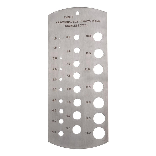 Stainless Steel Metric Hole/Drill Gauge