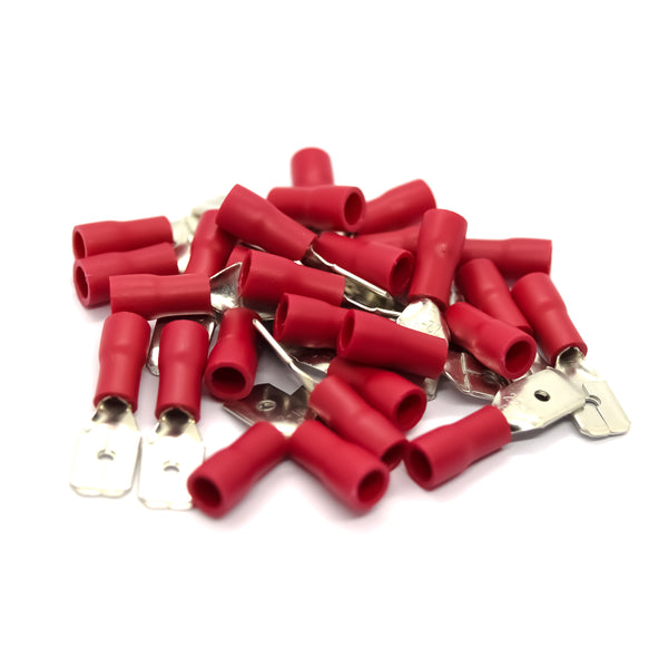 30x Male Tab Connectors - ModelSigns Wiring Starter Kit Extra Parts