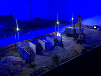 5x Curved Arm OO Gauge LED Street Lights